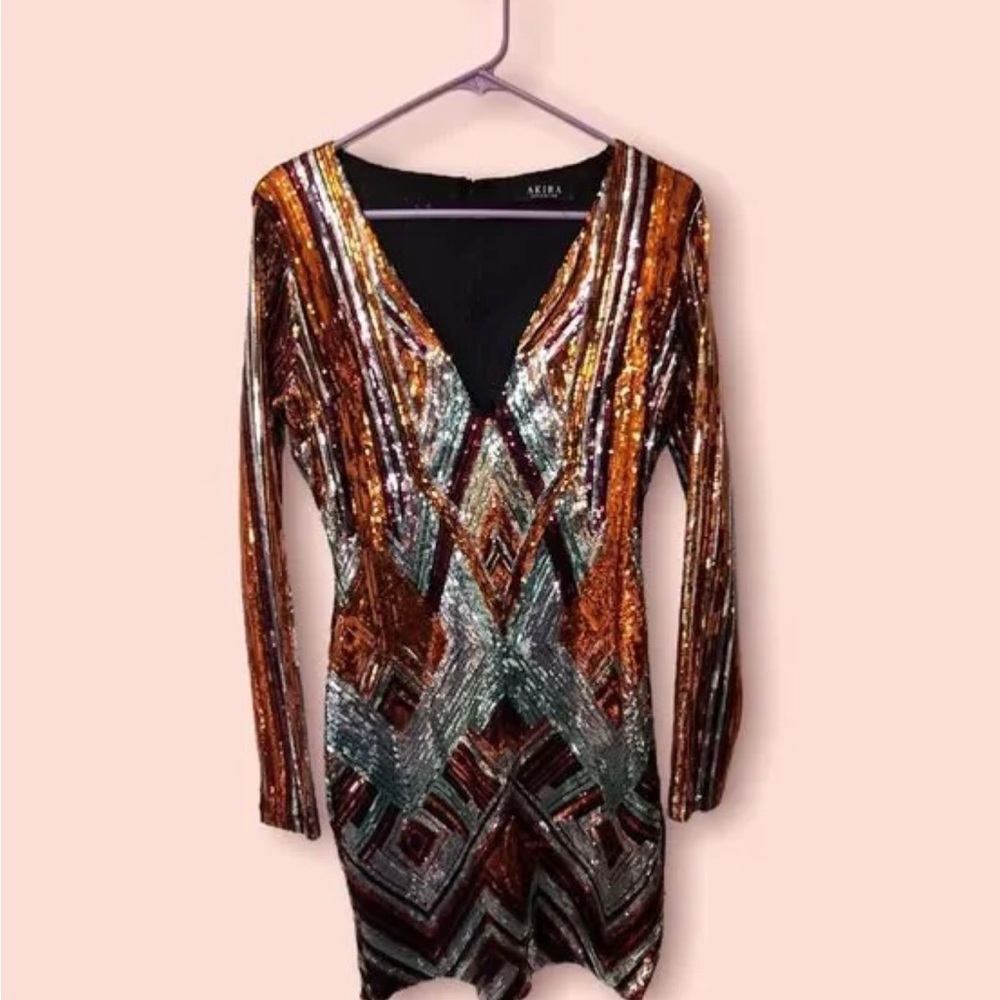 EUC Akira Sequin Mini Dress Size L